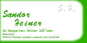 sandor heiner business card